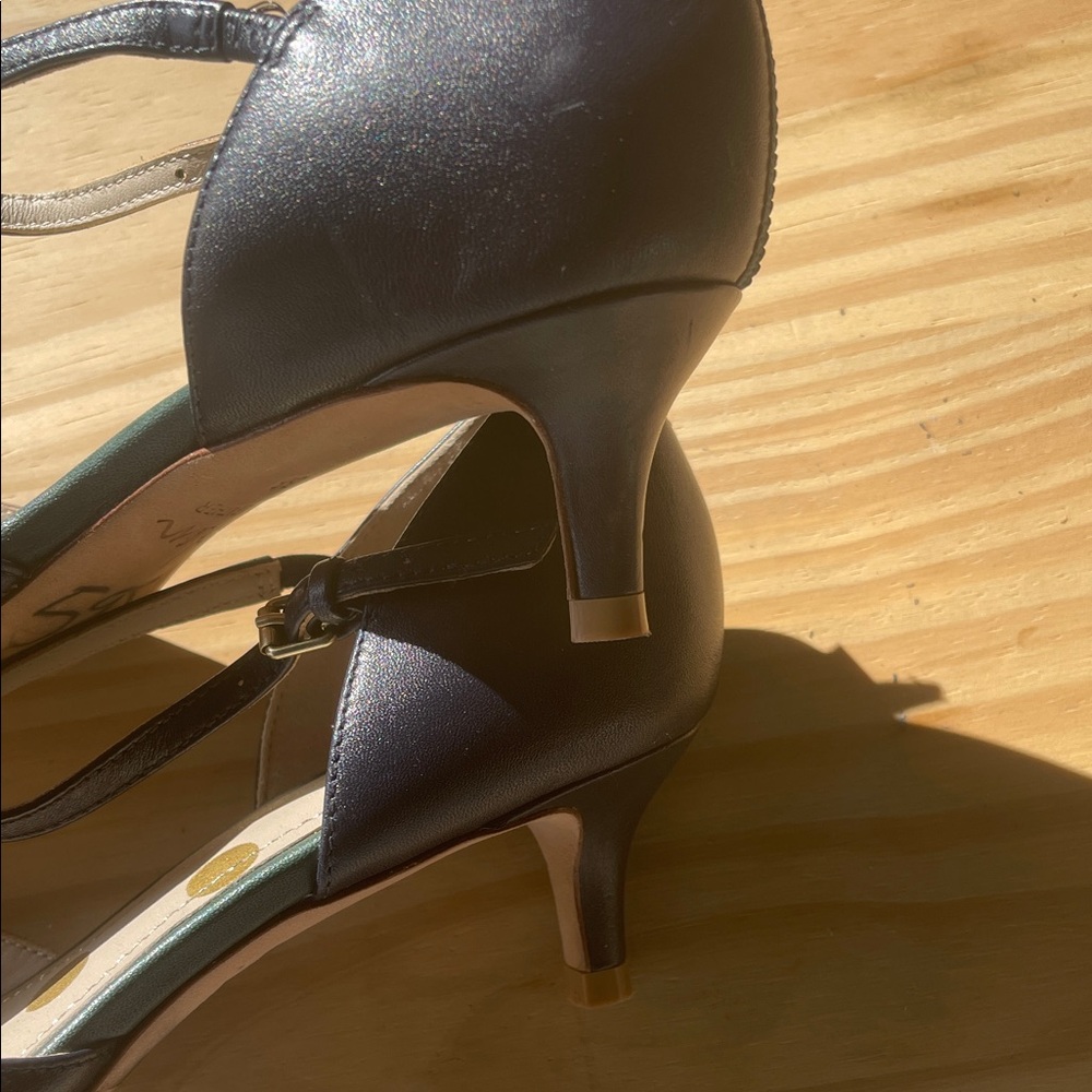 Boden Navy Pointed-Toe T-Strap Heels - Picture 14 of 14